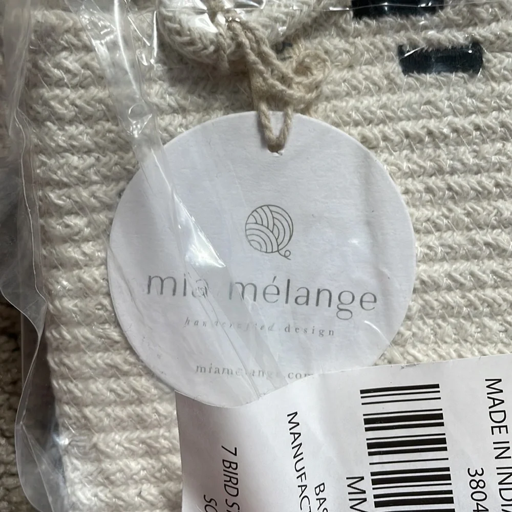 NWT handmade cotton basket